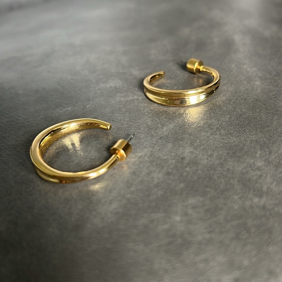 Jenny Bird Slim Doune Hoop Earrings in Gold 120$ - Picture 5 of 7